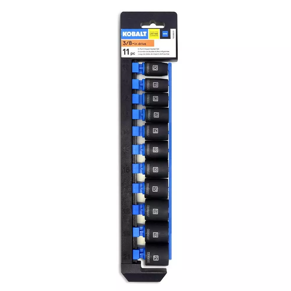 Kobalt 11-Piece Metric 3/8-in Drive Set 6-Point Impact Socket Set - Hand Tools