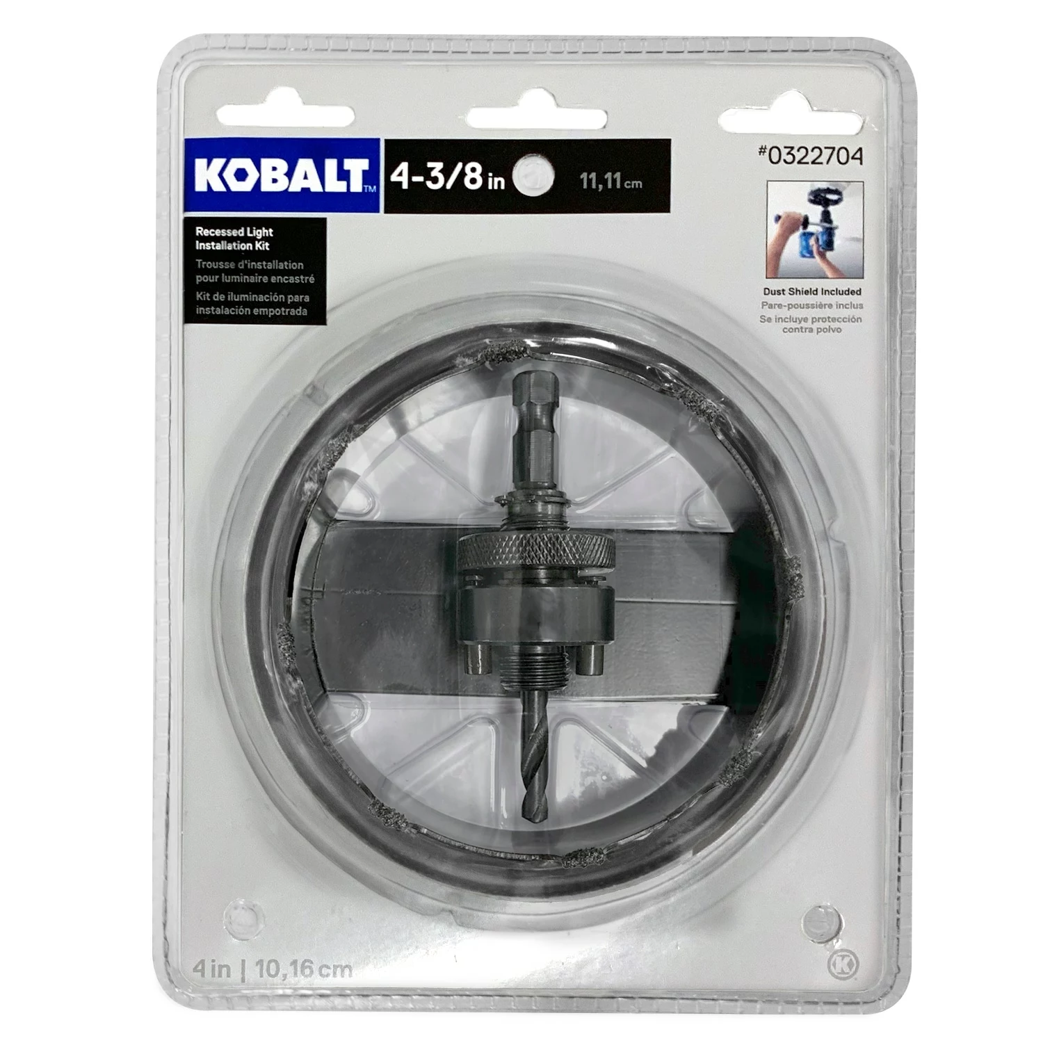 Kobalt 4-3/8-in Carbide-Grit Arbored Recessed Lighting Hole Saw - Power Tool Accessories