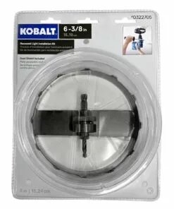 Kobalt 6-3/8-in Carbide-Grit Arbored Recessed Lighting Hole Saw - Power Tool Accessories
