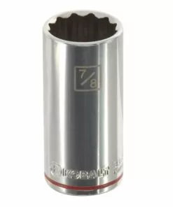 Kobalt Standard (SAE) 3/8-in Drive 12-point 7/8-in Deep Socket - Hand Tools