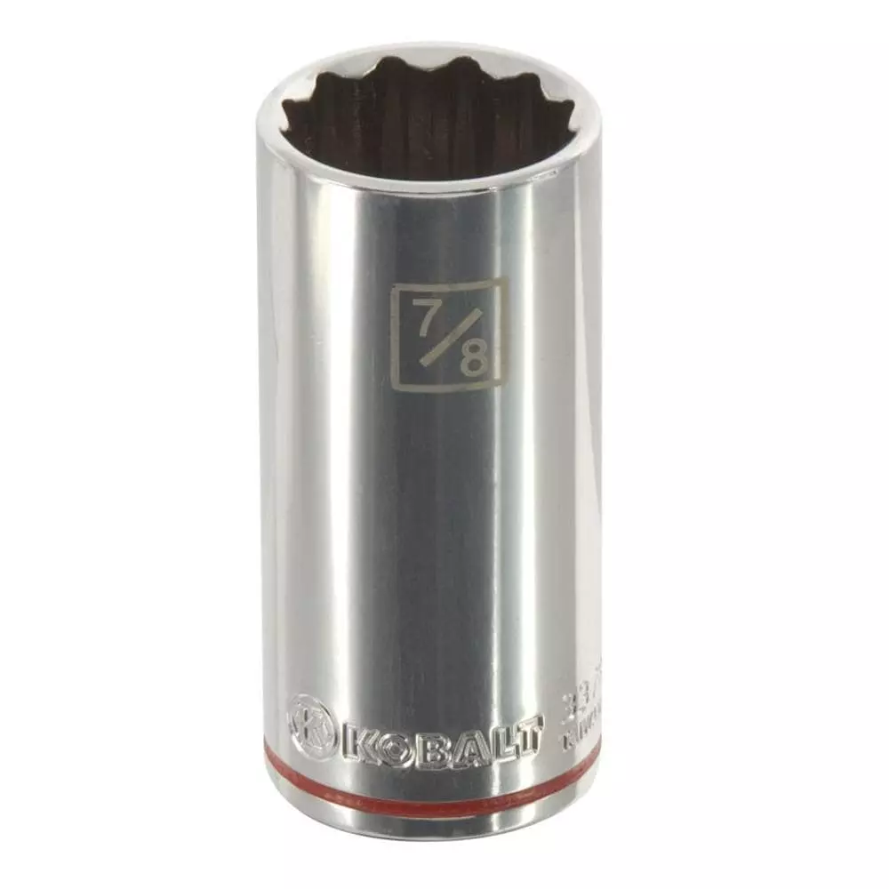 Kobalt Standard (SAE) 3/8-in Drive 12-point 7/8-in Deep Socket - Hand Tools