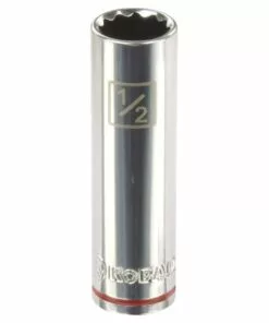 Kobalt Standard (SAE) 3/8-in Drive 12-point 1/2-in Deep Socket - Hand Tools