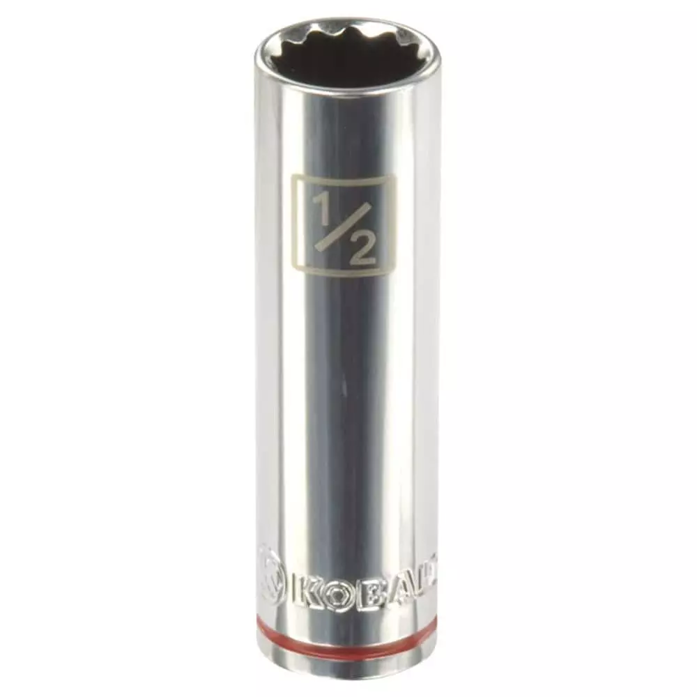 Kobalt Standard (SAE) 3/8-in Drive 12-point 1/2-in Deep Socket - Hand Tools