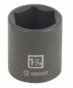 Kobalt Standard (SAE) 1/2-in Drive 1-1/16-in 6-Point Impact Socket - Hand Tools