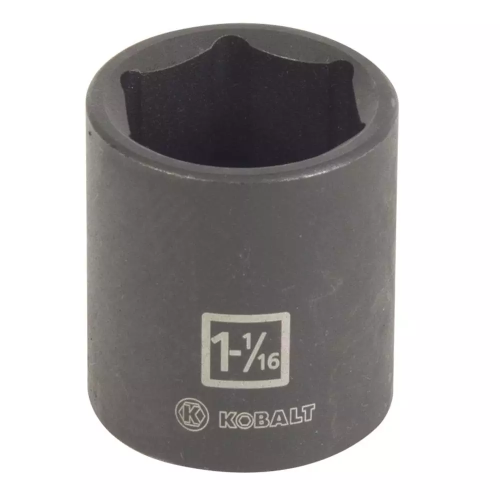 Kobalt Standard (SAE) 1/2-in Drive 1-1/16-in 6-Point Impact Socket - Hand Tools