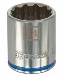 Kobalt Metric 1/2-in Drive 12-point 24-mm Shallow Socket - Hand Tools