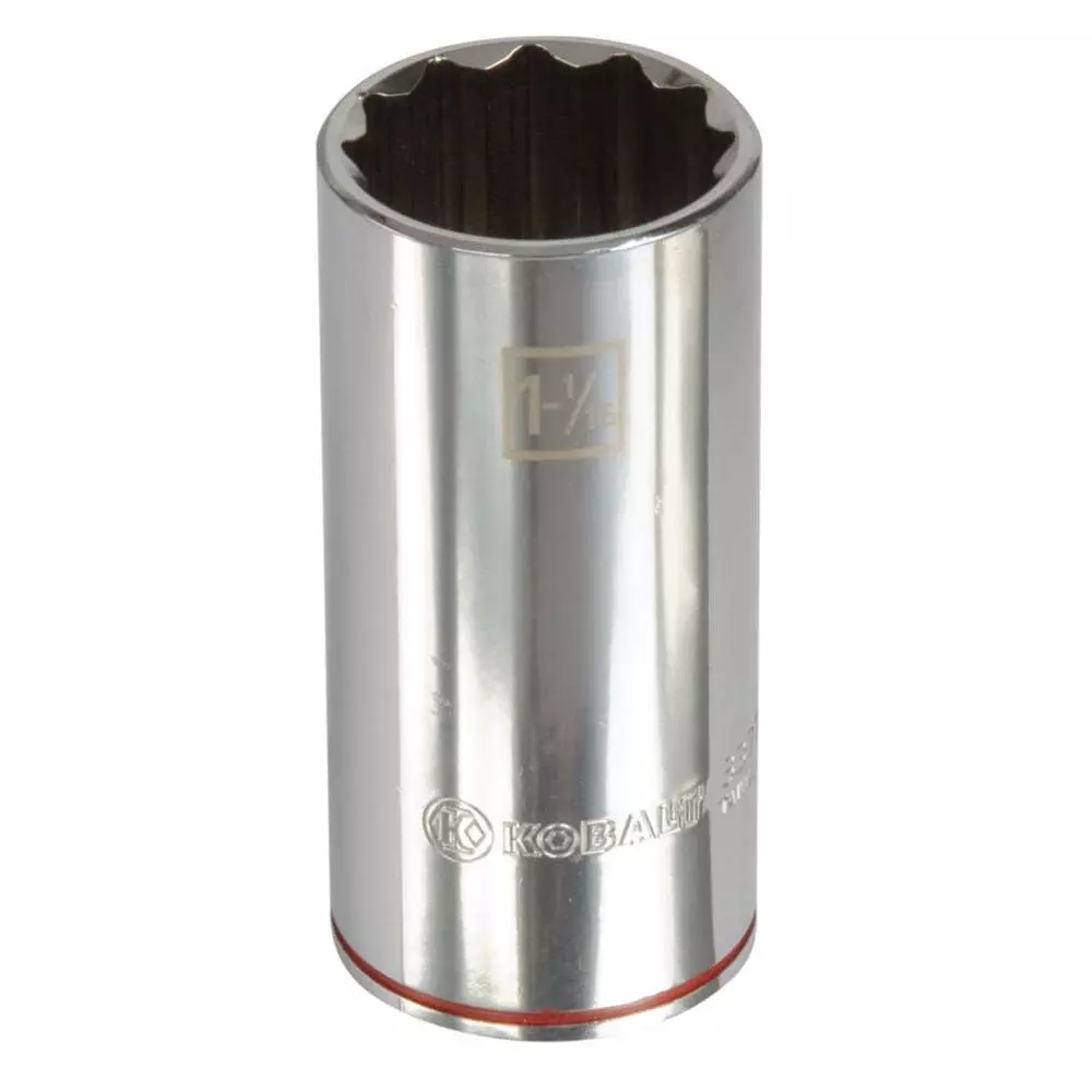 Kobalt Standard (SAE) 1/2-in Drive 12-point 1-1/16-in Deep Socket - Hand Tools