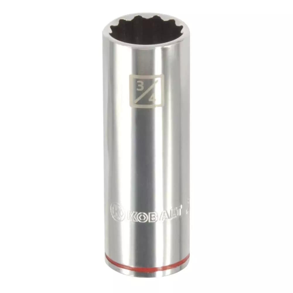 Kobalt Standard (SAE) 1/2-in Drive 12-point 3/4-in Deep Socket - Hand Tools