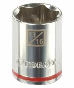 Kobalt Standard (SAE) 1/2-in Drive 6-point 13/16-in Shallow Socket - Hand Tools
