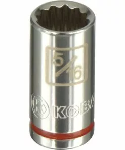 Kobalt Standard (SAE) 1/4-in Drive 12-point 5/16-in Shallow Socket - Hand Tools