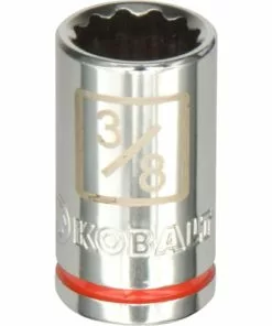 Kobalt Standard (SAE) 1/4-in Drive 12-point 3/8-in Shallow Socket - Hand Tools