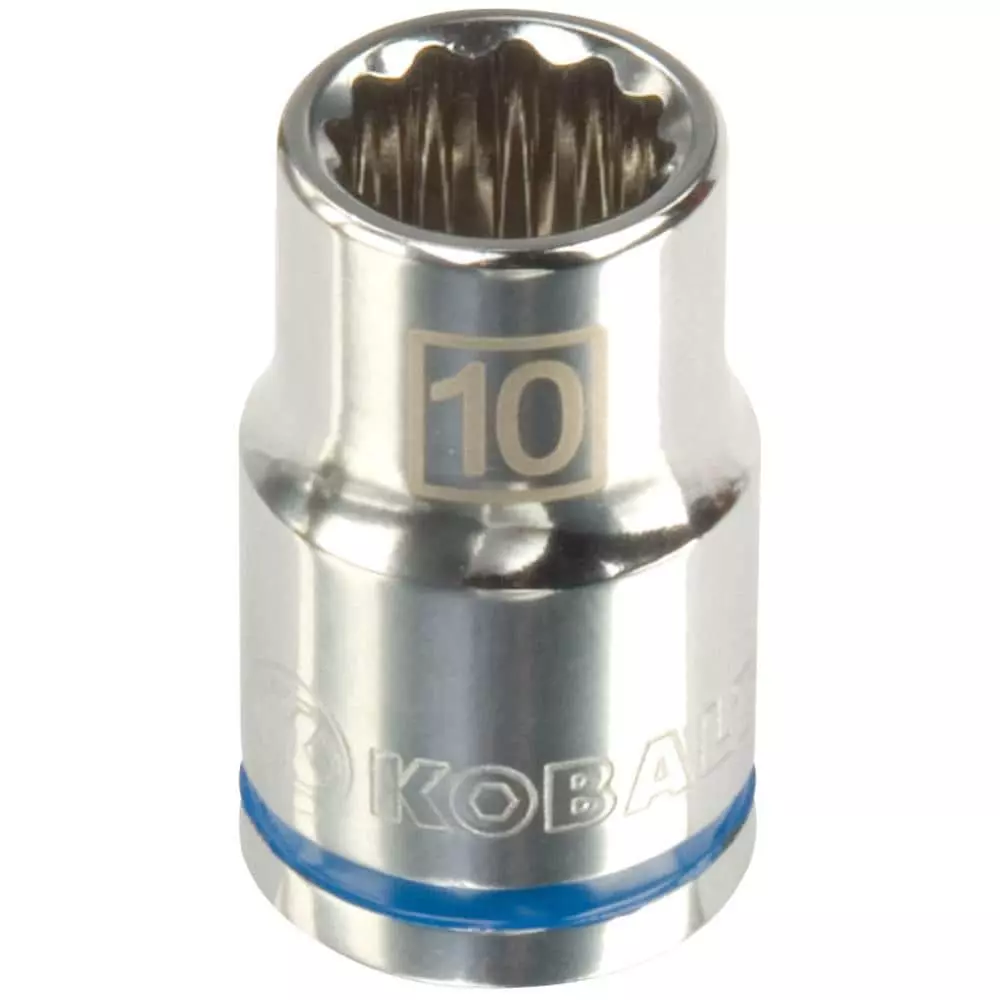 Kobalt Metric 3/8-in Drive 12-point 10-mm Shallow Socket - Hand Tools