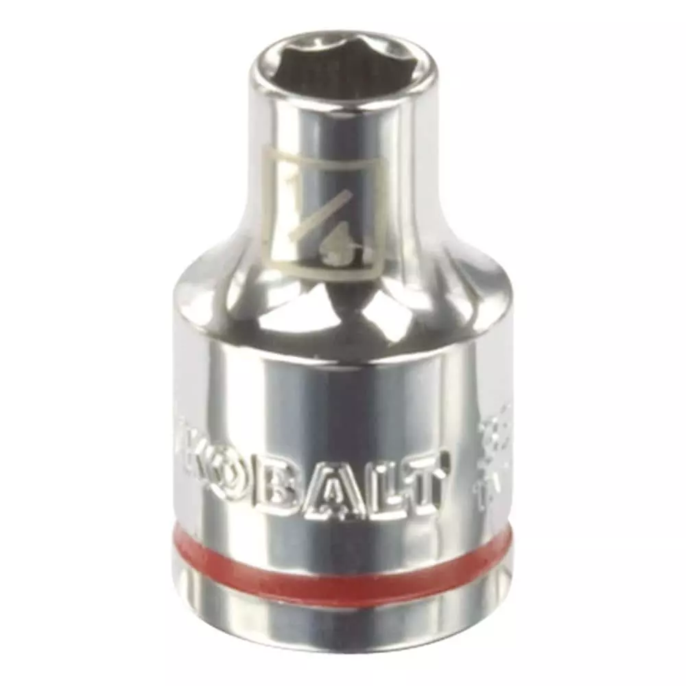 Kobalt Standard (SAE) 3/8-in Drive 6-point 1/4-in Shallow Socket - Hand Tools