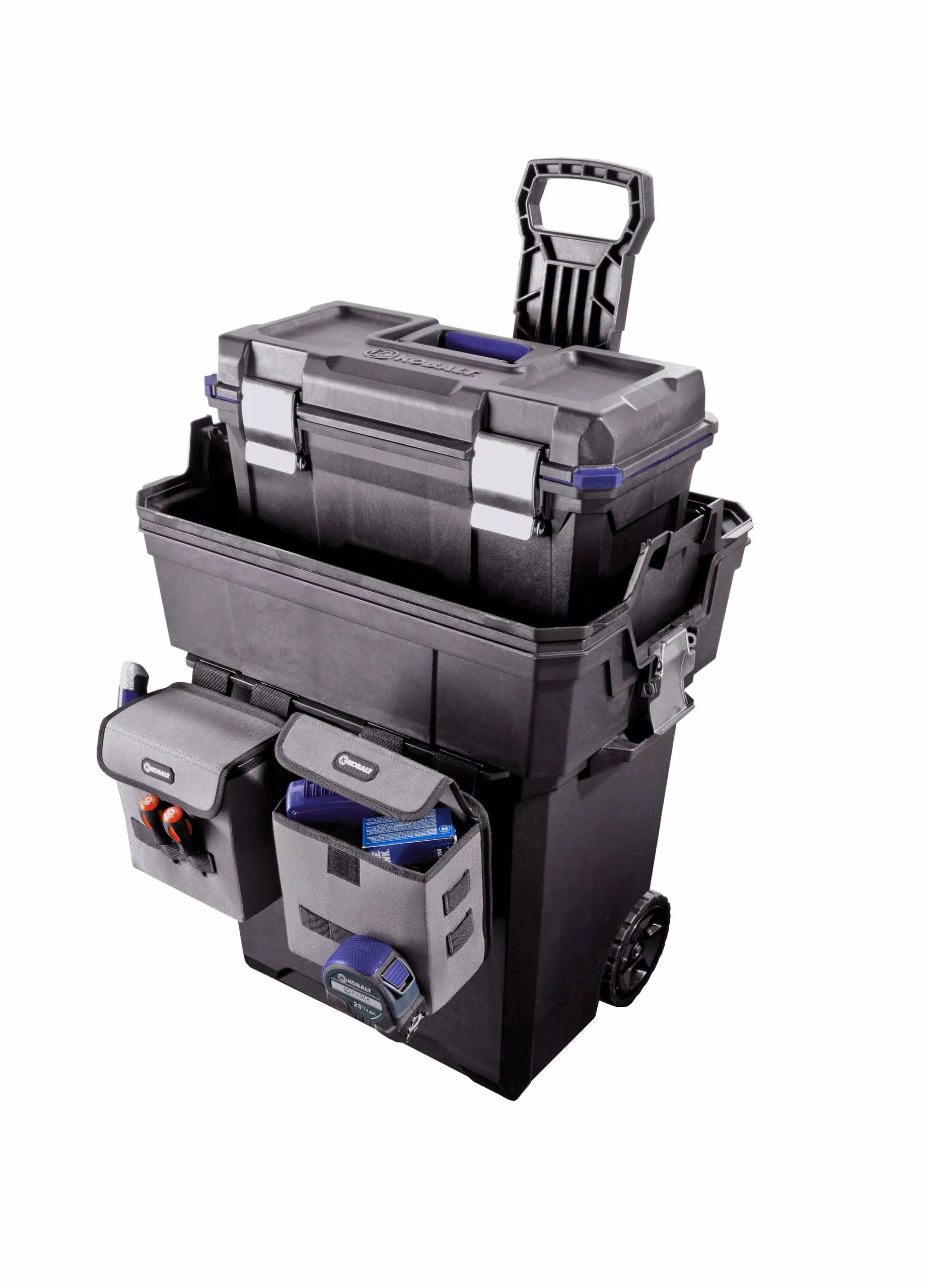 Kobalt Zerust 19-in Black Plastic Wheels Lockable Tool Box - Tool Storage & Work Benches - Image 9