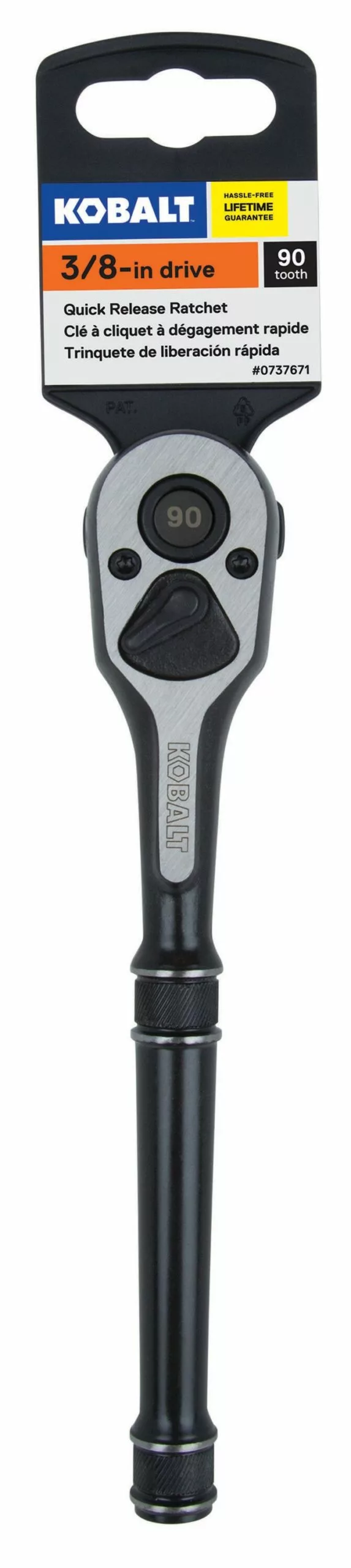 Kobalt Universal 90-Tooth 3/8-in Drive Quick-release Standard Ratchet - Hand Tools - Image 5