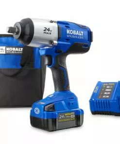 Kobalt 24-volt Max Variable Speed Brushless 1/2-in Drive Cordless Impact Wrench (1-Battery Included) - Power Tools