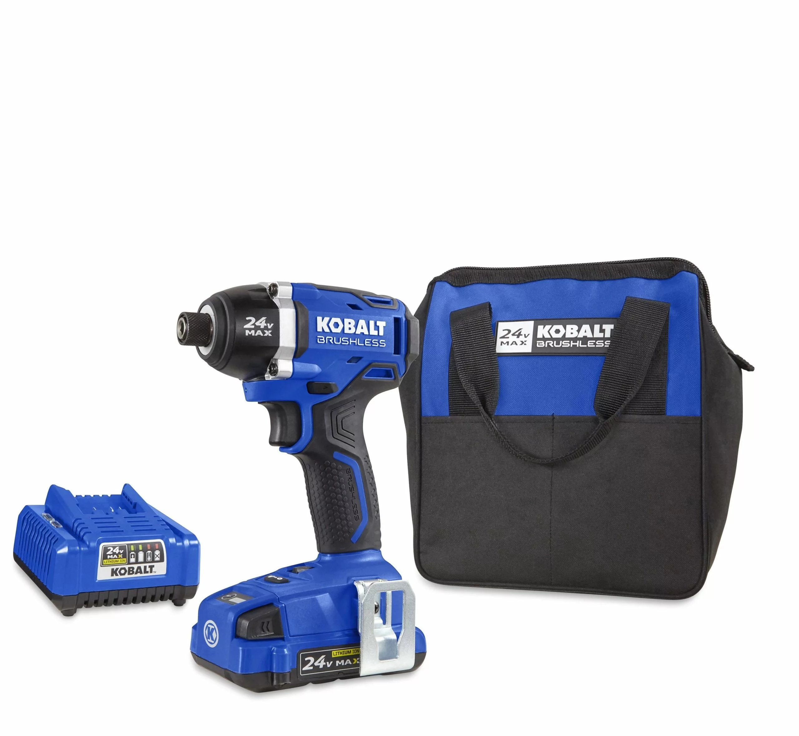 Kobalt 24-volt Max Variable Speed Brushless Cordless Impact Driver (1-Battery Included) - Power Tools