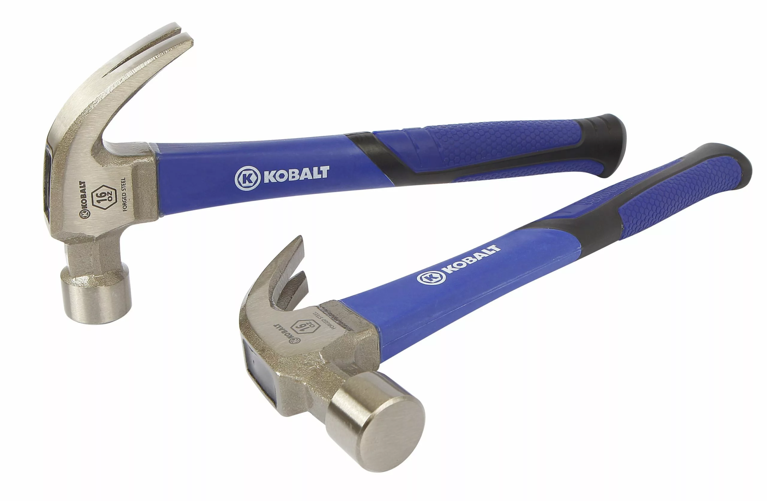 Kobalt 16-oz Smooth Face Steel Head Fiberglass Claw Hammer - Hand Tools