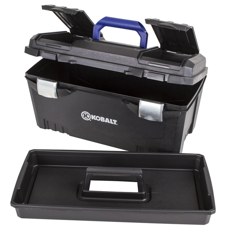 Kobalt 20-in Black Plastic Lockable Tool Box - Tool Storage & Work Benches - Image 4