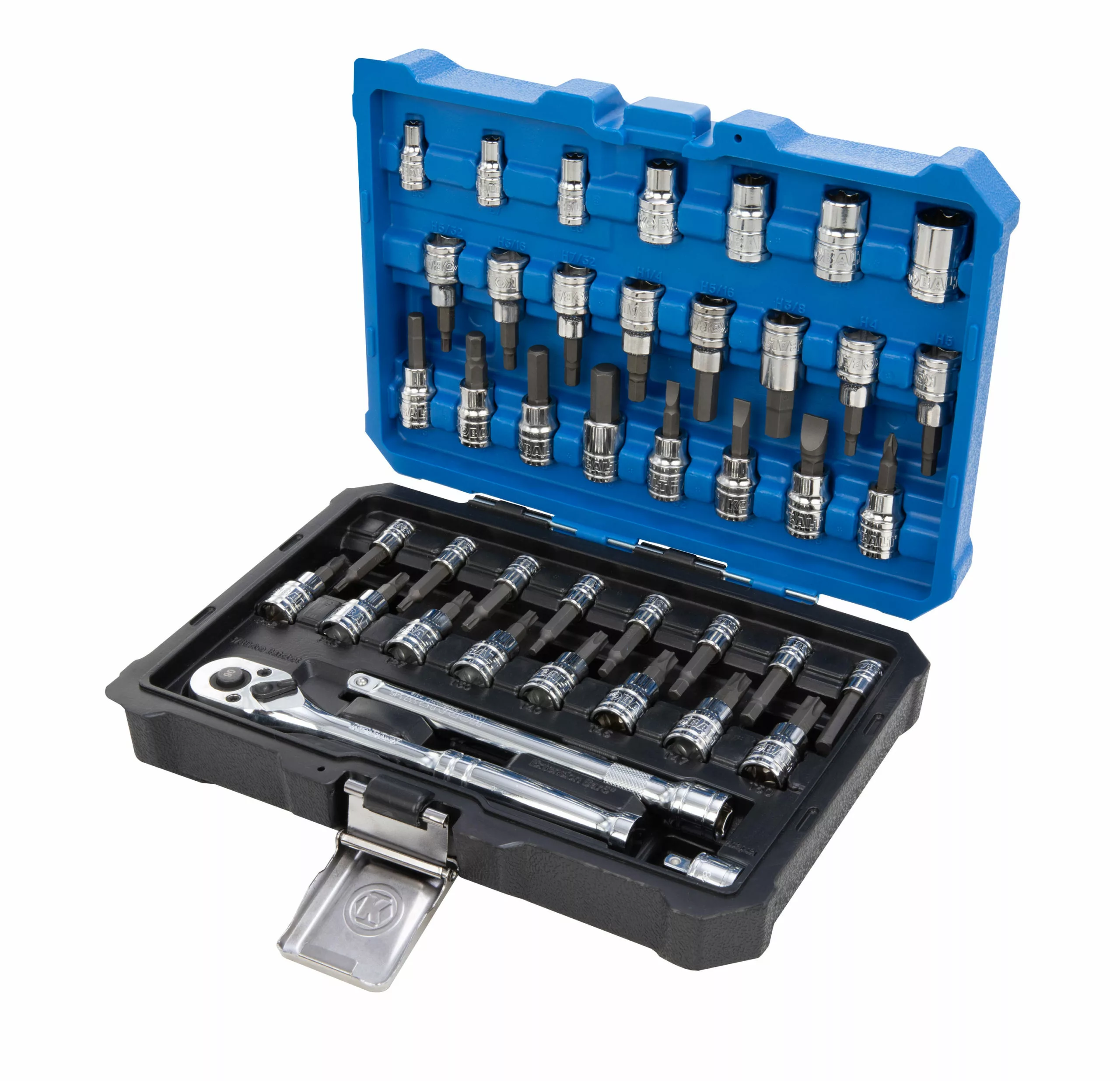 Kobalt 42-Piece 3/8-in Drive Set Hex; Torx; Phillips; Flathead Bit Standard (SAE) and Metric Combination Driver Socket Set - Hand Tools