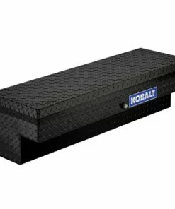 Kobalt 46.9-in x 15.8-in x 13-in Black Aluminum Crossover Truck Tool Box - Cargo Management