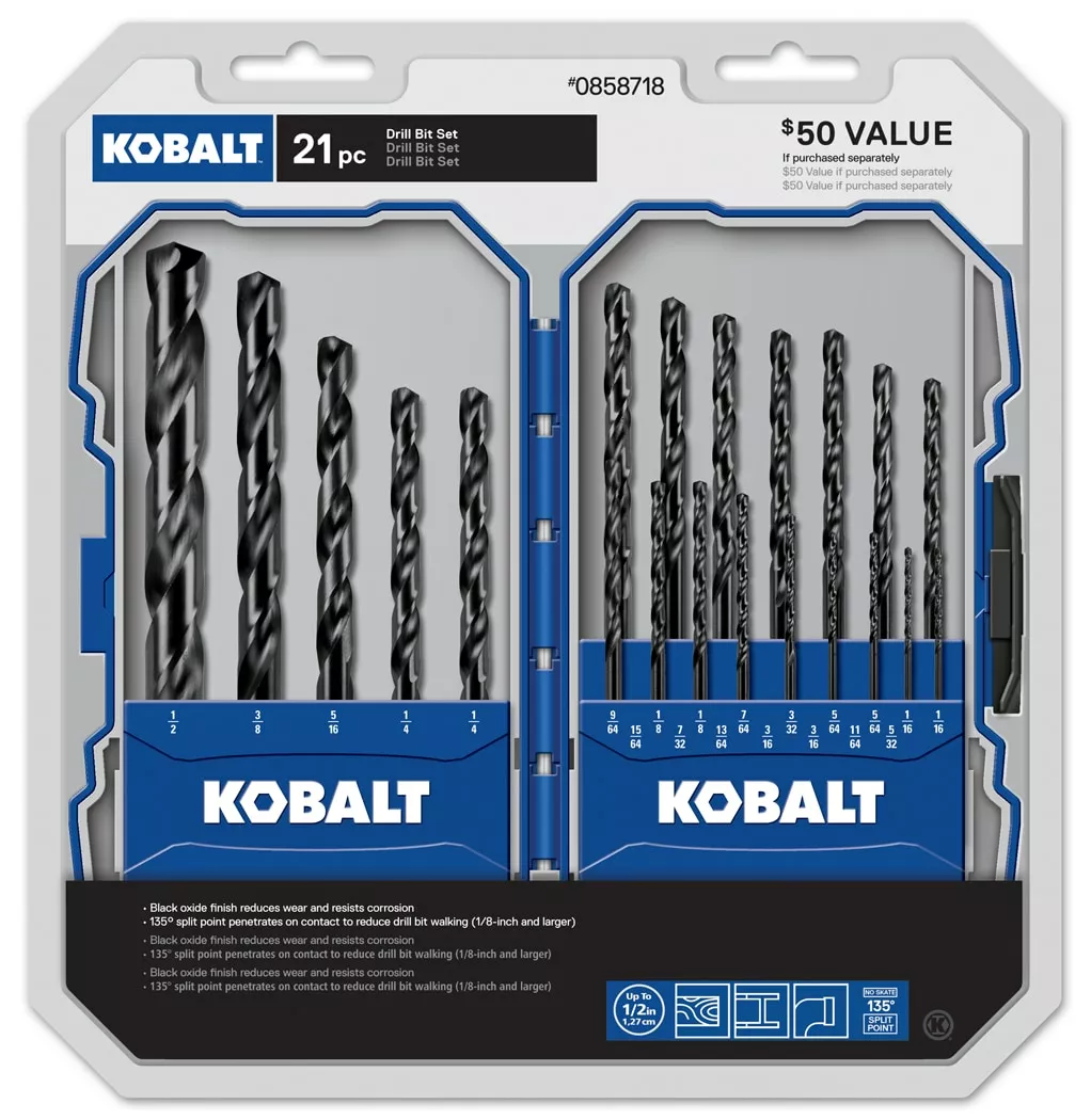 Kobalt Set High-speed Steel Round Shank Screwdriver Bit Set (21-Piece) - Power Tool Accessories