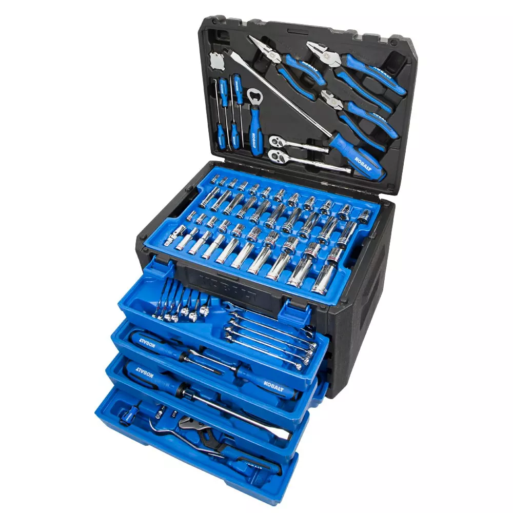 Kobalt 100-Piece Household Tool Set with Hard Case - Hand Tools