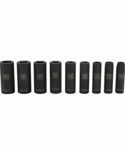 Kobalt 9-Piece Metric 3/8-in Drive Set 6-Point Impact Socket Set - Hand Tools