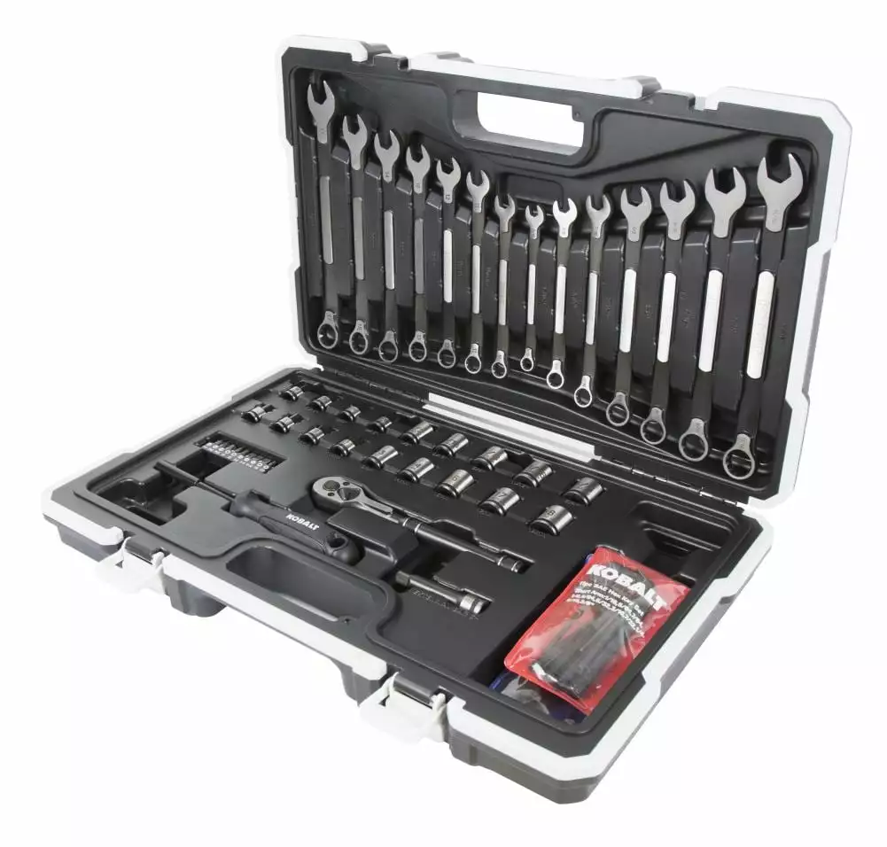 Kobalt Universal 67-Piece Standard (SAE) and Metric Combination Matte Mechanics Tool Set (3/8-in) - Hand Tools - Image 5