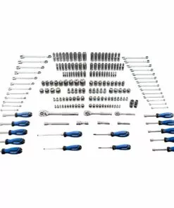 Kobalt 189-Piece Standard (SAE) and Metric Combination Polished Chrome Mechanics Tool Set (1/4-in; 3/8-in) - Hand Tools