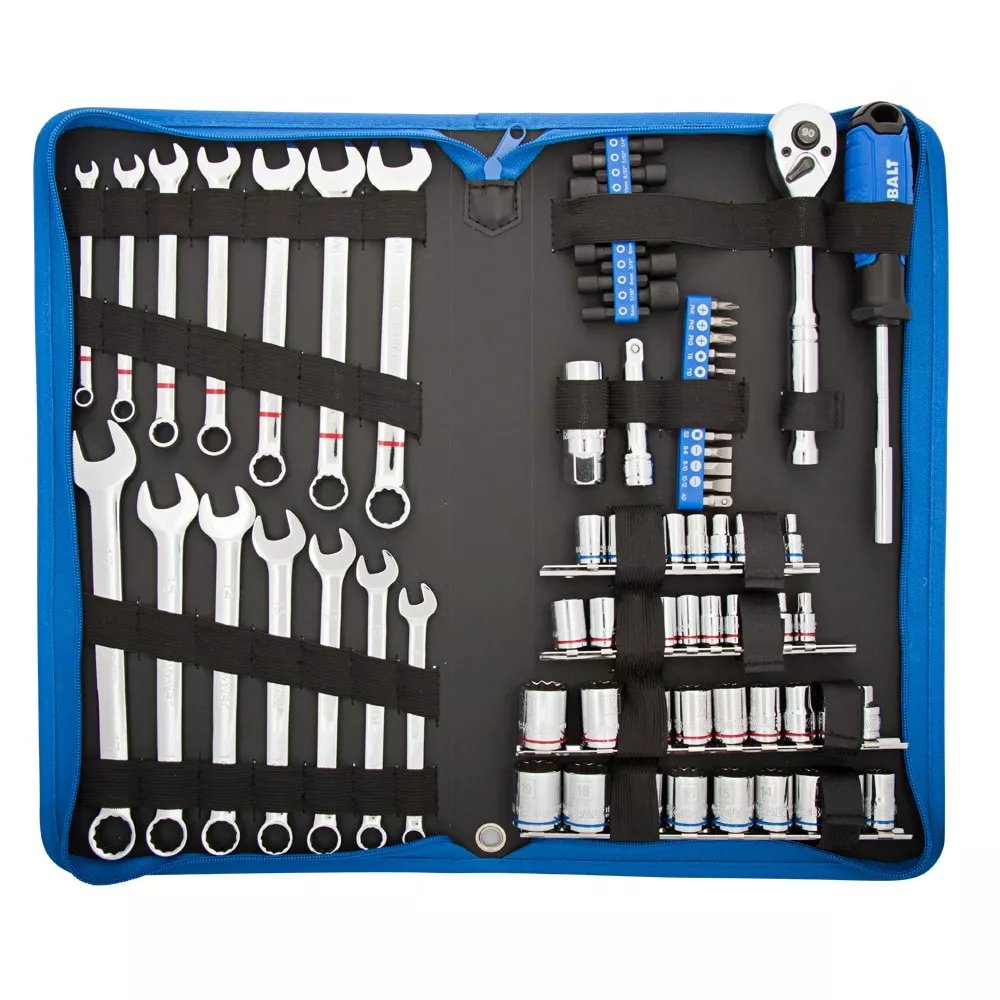 Kobalt 80-Piece Standard (SAE) and Metric Combination Polished Chrome Mechanics Tool Set (3/8-in) - Hand Tools - Image 3