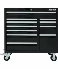 Kobalt 3000 Series 41-in W x 41-in H 11-Drawer Steel Rolling Tool Cabinet (Black) - Tool Storage & Work Benches