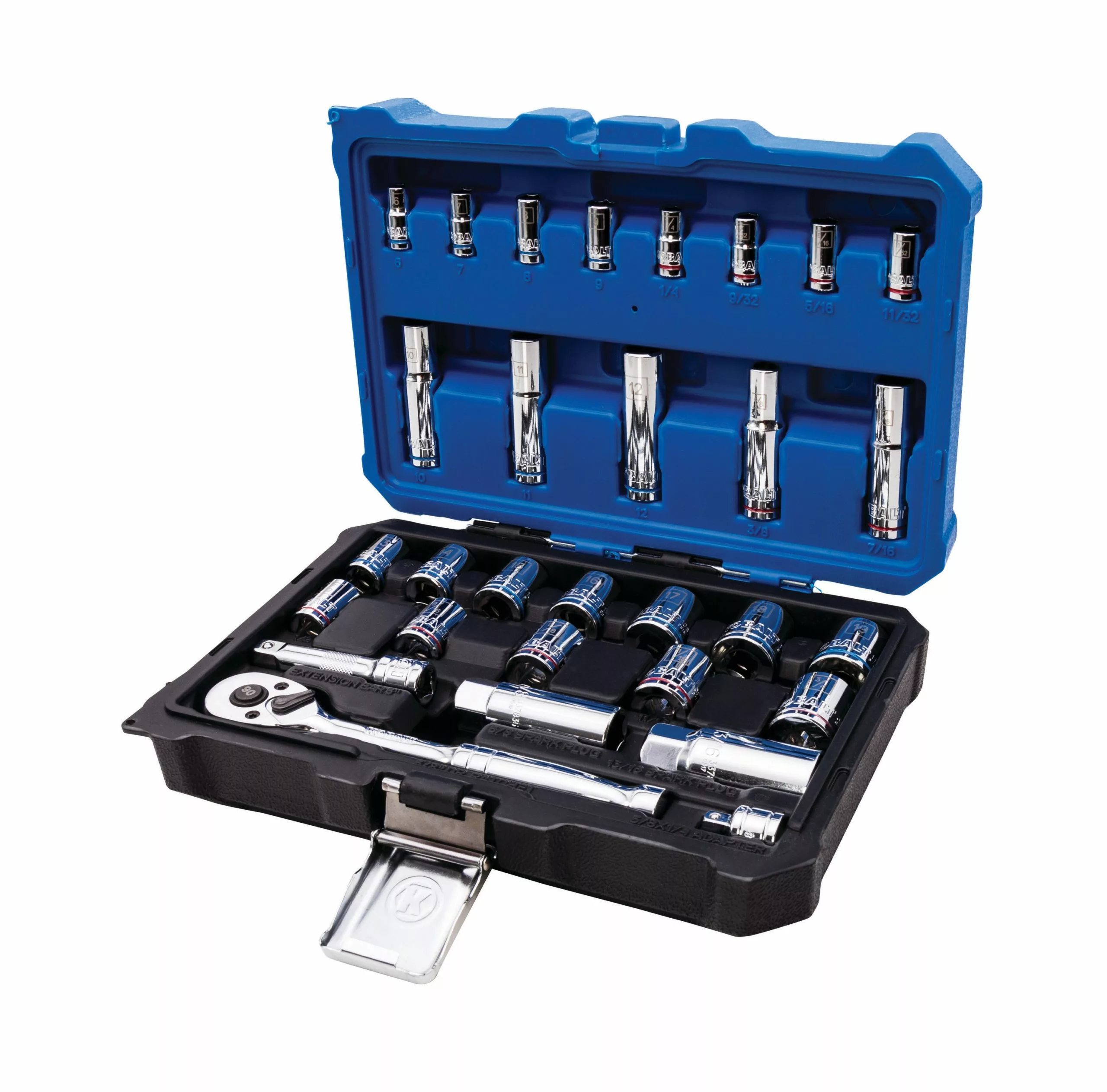 Kobalt 30-Piece Standard (SAE) and Metric Combination Polished Chrome Mechanics Tool Set (3/8-in;) - Hand Tools - Image 2