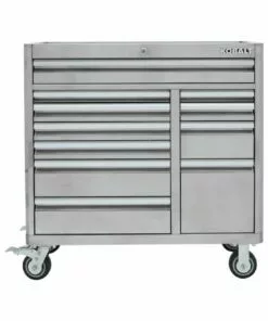 Kobalt 3000 Series 41-in W x 41-in H 11-Drawer Stainless Steel Rolling Tool Cabinet (Stainless Steel) - Tool Storage & Work Benches
