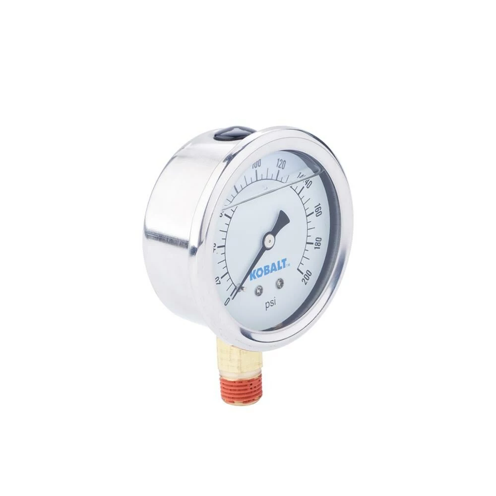 Kobalt 1/4 In. 200-PSI Filled Bottom Mount -Gauge - Air Tools & Compressors - Image 3