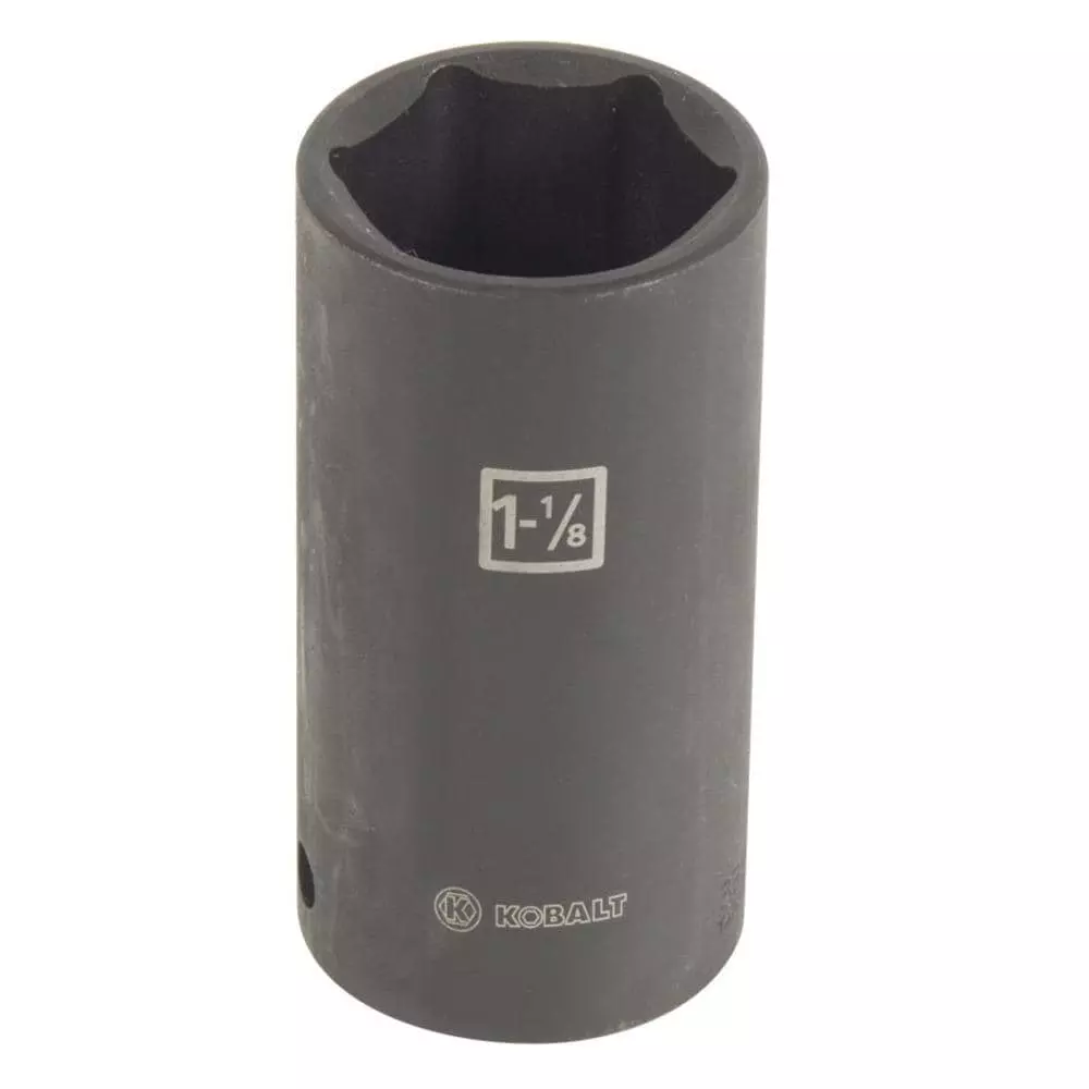 Kobalt Standard (SAE) 1/2-in Drive 1-1/8-in 6-Point Impact Socket - Hand Tools