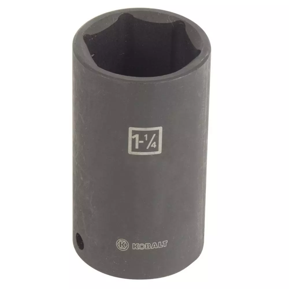 Kobalt Standard (SAE) 1/2-in Drive 1-1/4-in 6-Point Impact Socket - Hand Tools