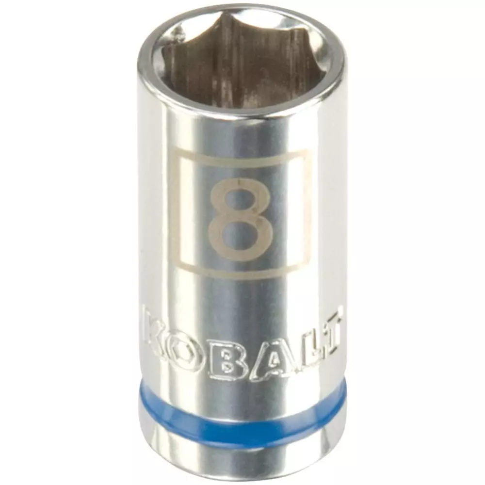 Kobalt Metric 1/4-in Drive 6-point 8-mm Shallow Socket - Hand Tools