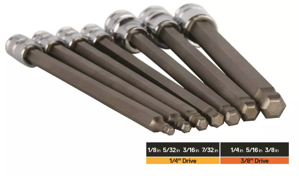 Kobalt 7-Piece 1/4-in; 3/8-in Drive Set Hex Bit Standard (SAE) Driver Socket Set - Hand Tools - Image 2