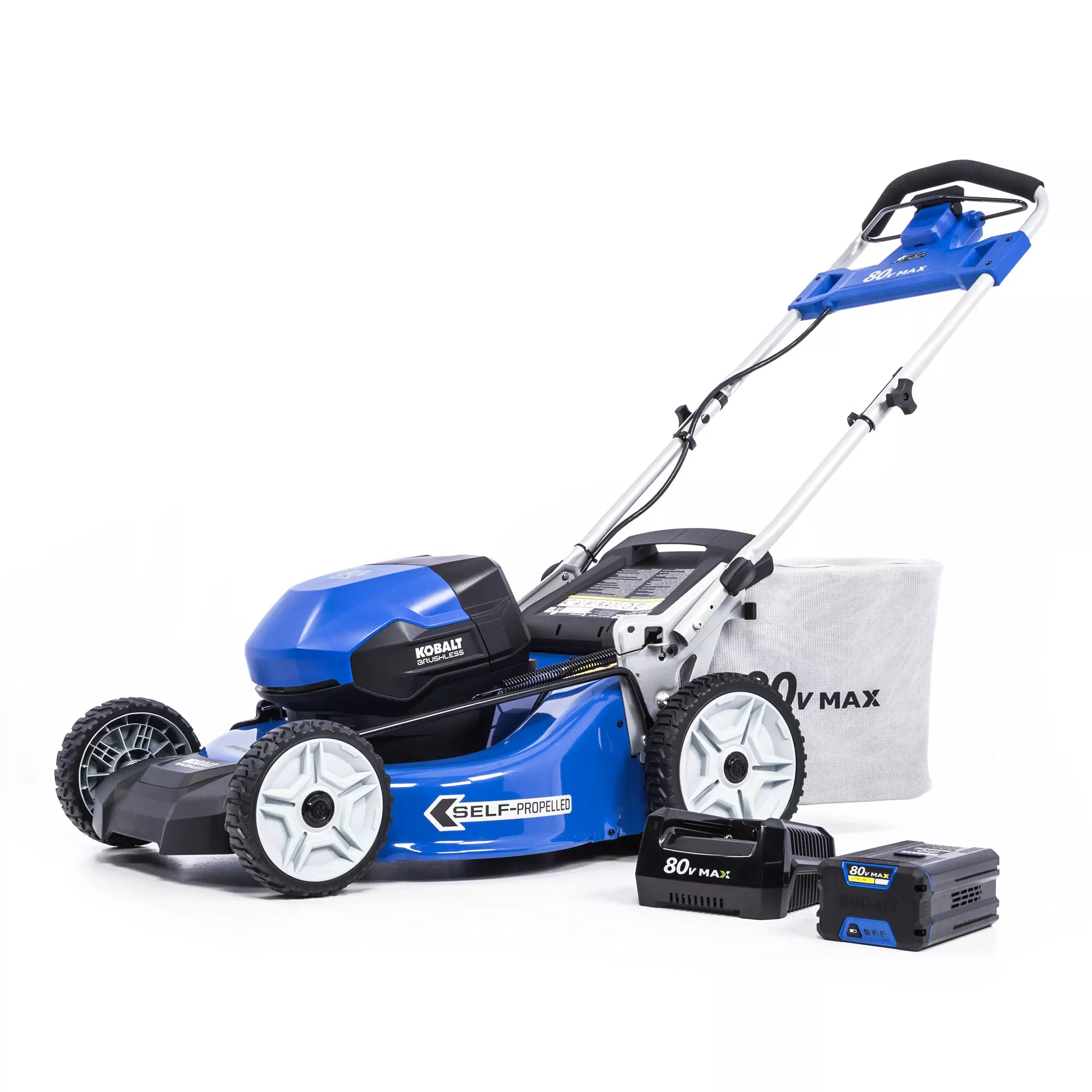 Kobalt 80-Volt Max Brushless 21-in Self-propelled Cordless Electric Lawn Mower 6 Ah (Battery and Charger Included) - Outdoor Tools & Equipment