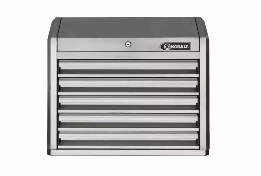 Kobalt 3000 Series 27-in W x 23.2-in H 5-Drawer Stainless Steel Tool Chest (Stainless Steel) - Tool Storage & Work Benches