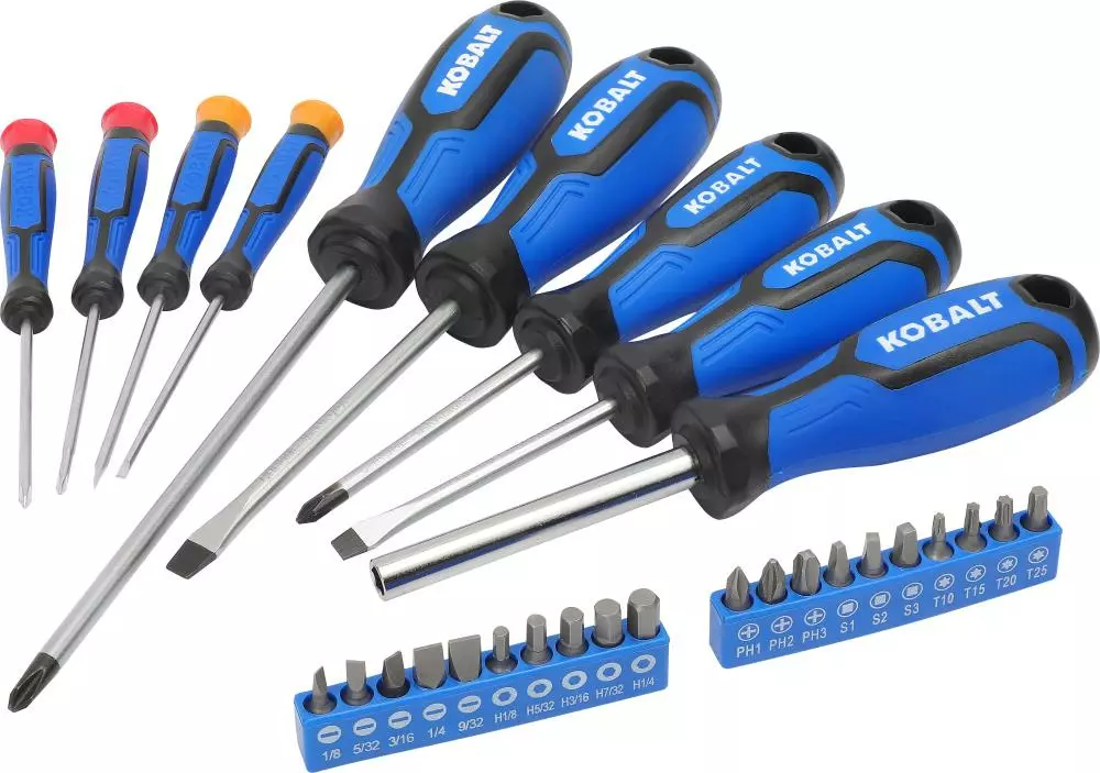 Kobalt 29-Piece Plastic Handle Magnetic Set Multi-bit Screwdriver Set - Hand Tools