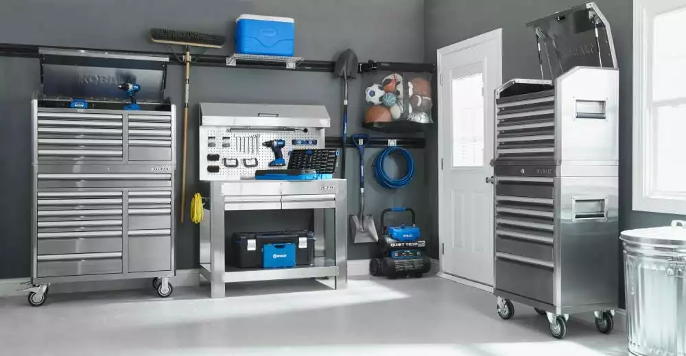 Kobalt 3000 Series 41-in W x 41-in H 11-Drawer Stainless Steel Rolling Tool Cabinet (Stainless Steel) - Tool Storage & Work Benches - Image 11