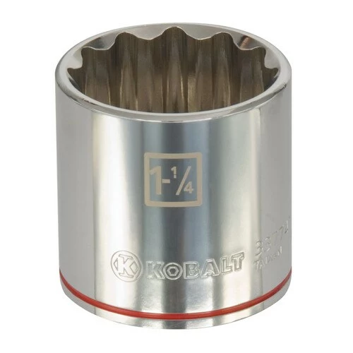 Kobalt Standard (SAE) 1/2-in Drive 12-point 1-1/4-in Shallow Socket - Hand Tools - Image 5