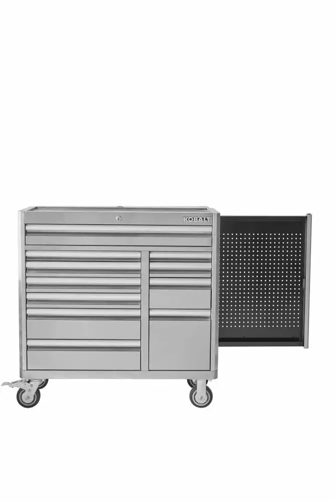 Kobalt 3000 Series 41-in W x 41-in H 11-Drawer Stainless Steel Rolling Tool Cabinet (Stainless Steel) - Tool Storage & Work Benches - Image 13