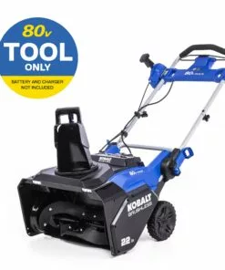 Kobalt 80-Volt Max 22-in Single-stage Cordless Electric Snow Blower (Battery Not Included) - Outdoor Tools & Equipment