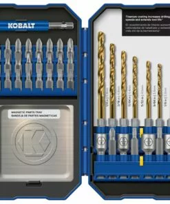 Kobalt 40-Piece Assorted Set Titanium Coated Hss Twist Drill Bit Set - Power Tool Accessories