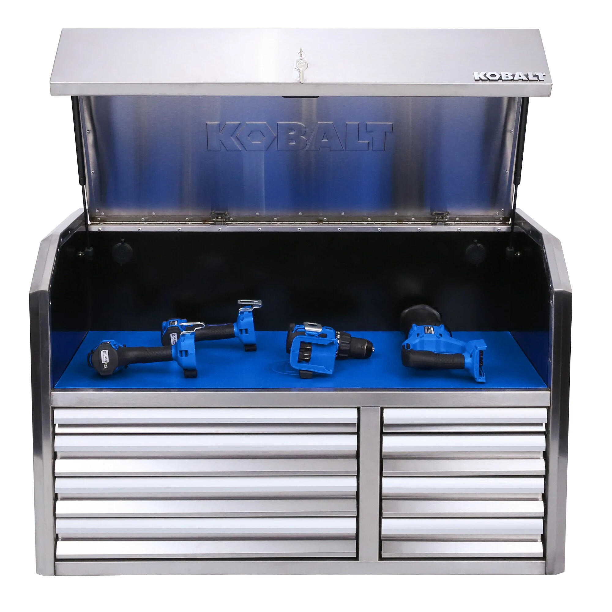 Kobalt 3000 Series 41-in W x 26.1-in H 8-Drawer Stainless Steel Tool Chest (Stainless Steel) - Tool Storage & Work Benches - Image 8