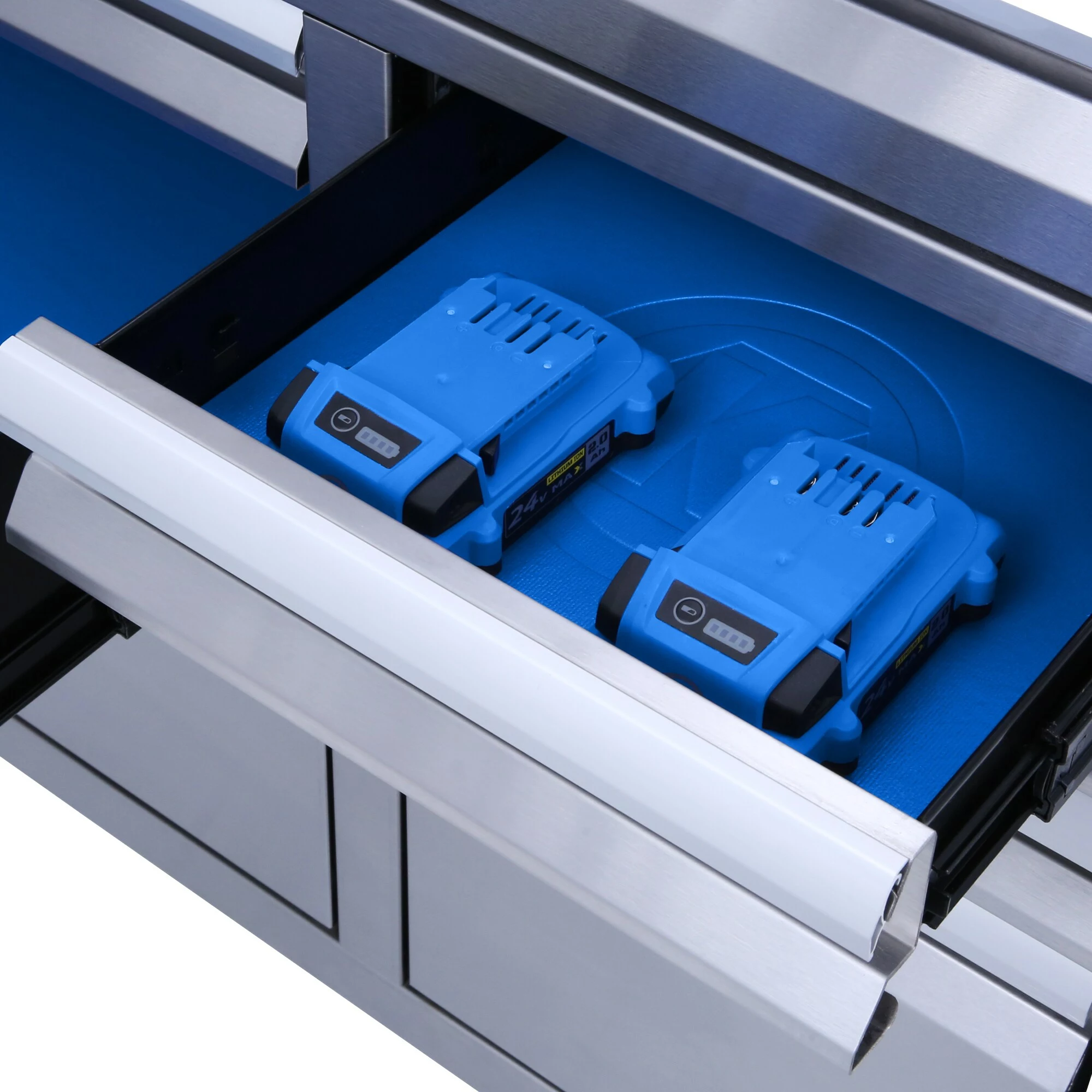 Kobalt 3000 Series 41-in W x 37.5-in H 8-Drawer Stainless Steel Rolling Tool Cabinet (Stainless Steel) - Tool Storage & Work Benches - Image 9