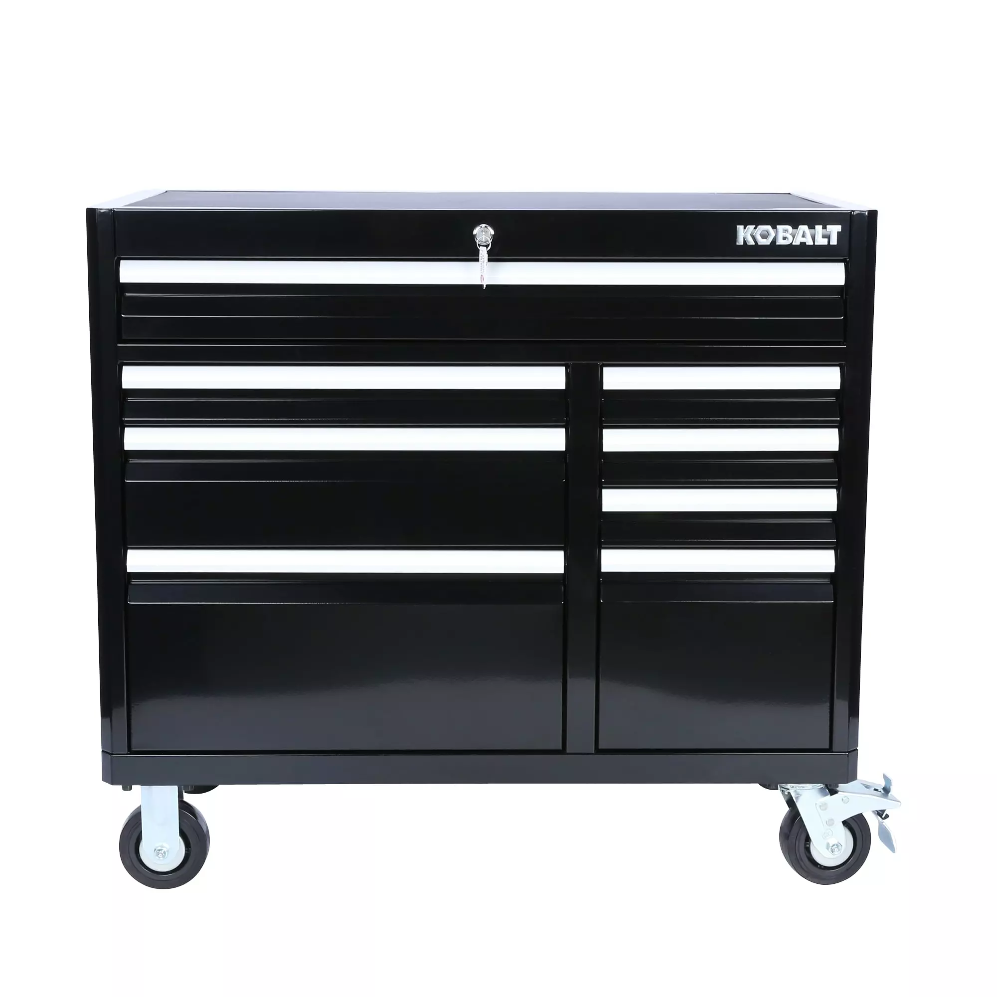 Kobalt 3000 Series 41-in W x 37.5-in H 8-Drawer Steel Rolling Tool Cabinet (Black) - Tool Storage & Work Benches
